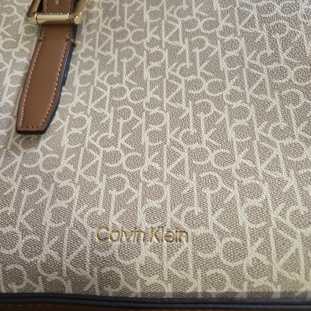 Calvin Klein Brown and Cream Women's Bag - Picture 3 of 4